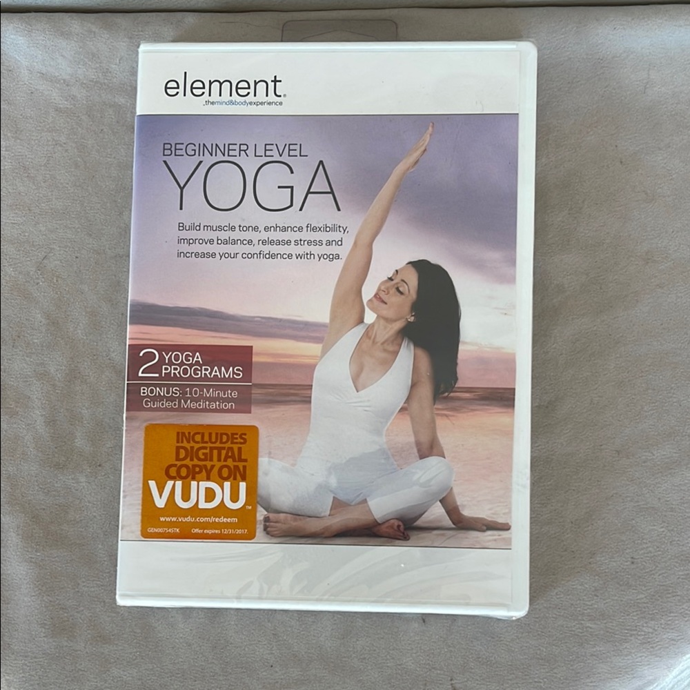 Element Beginner Level Yoga DVD 2015 Anchor Bay New 2 Programs Fitness Health